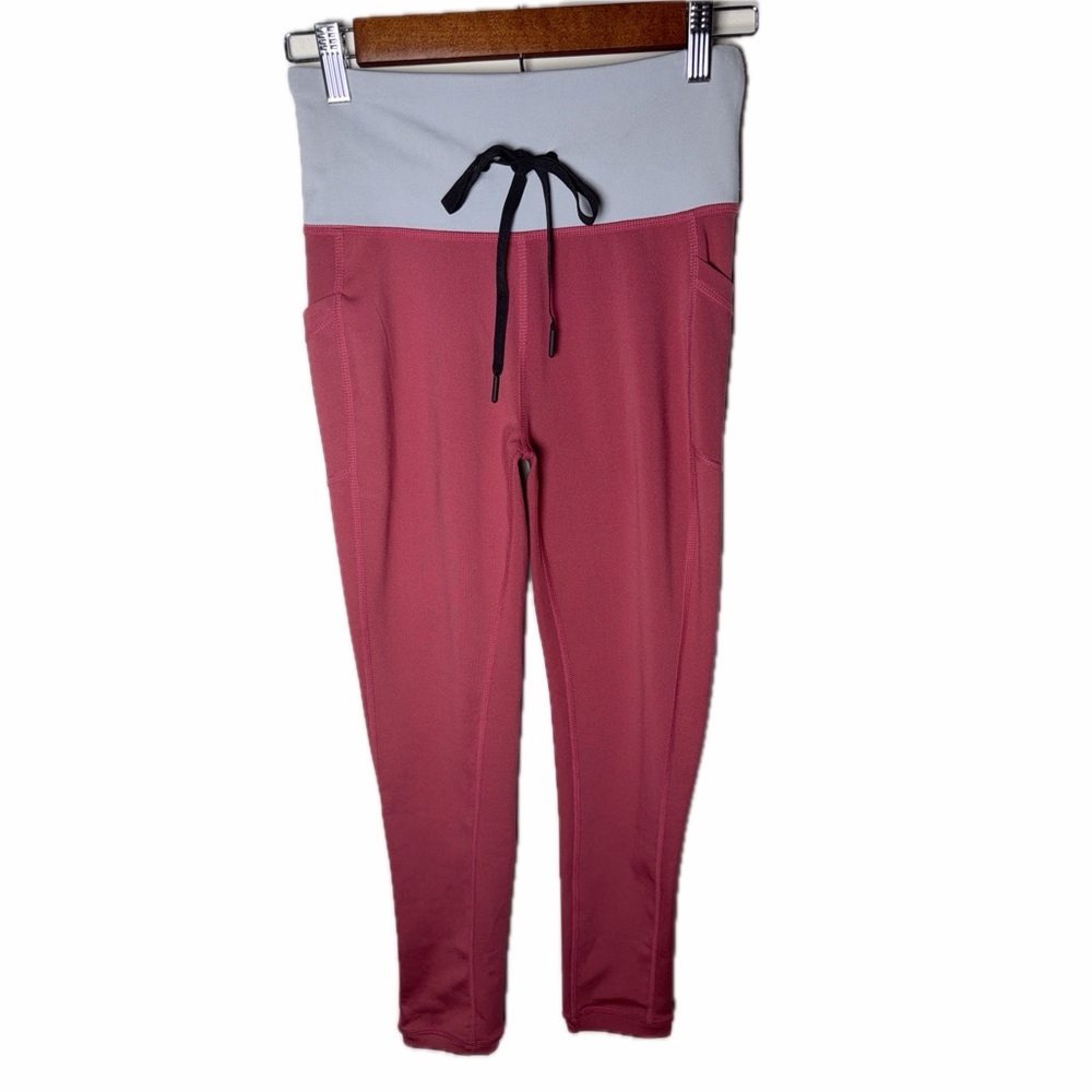 Kyoyo Leggings NWT Red Pink Grey Colorblock Active Leggings Activewear Workout S